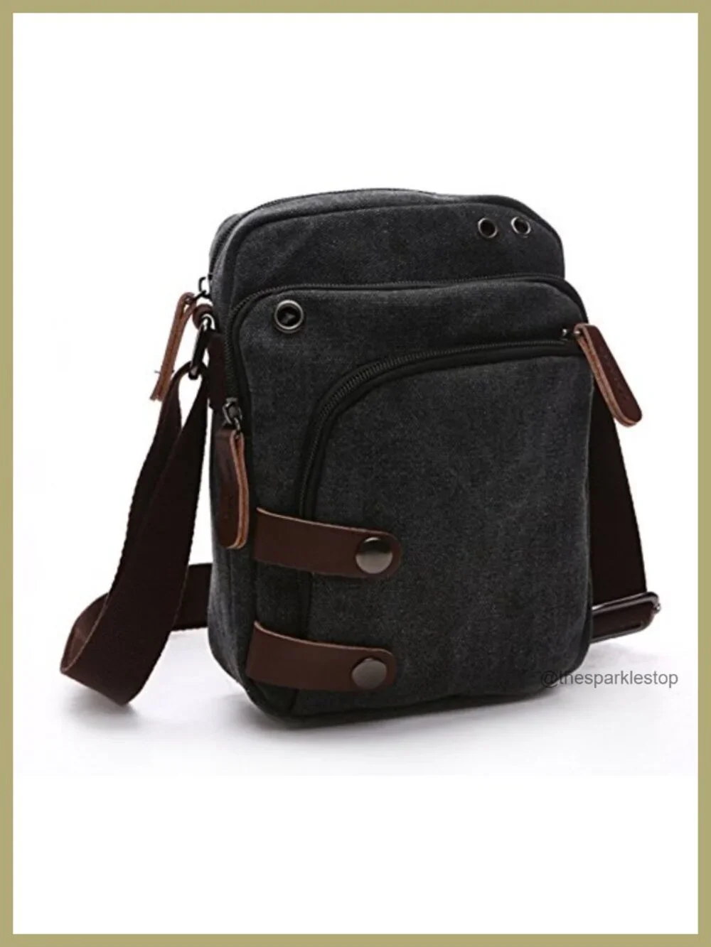 Mini Crossbody Bag Canvas Unisex Travel Purse Adjustable Strap